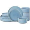 imageStone Lain Bao 24Piece Dinnerware Set Stoneware CharcoalBlue