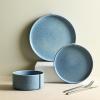imageStone Lain Bao 24Piece Dinnerware Set Stoneware CharcoalBlue