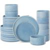 imageStone Lain Bao 24Piece Dinnerware Set Stoneware CharcoalBlue
