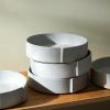 imageStone Lain Bao 24Piece Dinnerware Set Stoneware CharcoalBlueGrey