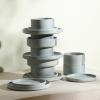 imageStone Lain Bao 24Piece Dinnerware Set Stoneware CharcoalBlueGrey