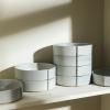 imageStone Lain Bao 24Piece Dinnerware Set Stoneware CharcoalBlueGrey