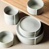 imageStone Lain Bao 24Piece Dinnerware Set Stoneware CharcoalBlueGrey