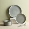imageStone Lain Bao 24Piece Dinnerware Set Stoneware CharcoalBlueGrey