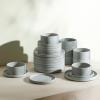 imageStone Lain Bao 24Piece Dinnerware Set Stoneware CharcoalBlueGrey