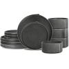 imageStone Lain Bao 24Piece Dinnerware Set Stoneware CharcoalCharcoal