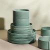 imageStone Lain Bao 24Piece Dinnerware Set Stoneware CharcoalGreen