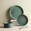 imageStone Lain Bao 24Piece Dinnerware Set Stoneware CharcoalGreen