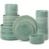 imageStone Lain Bao 24Piece Dinnerware Set Stoneware CharcoalGreen