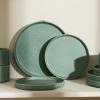 imageStone Lain Bao 24Piece Dinnerware Set Stoneware CharcoalGreen