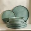 imageStone Lain Bao 24Piece Dinnerware Set Stoneware CharcoalGreen