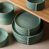 imageStone Lain Bao 24Piece Dinnerware Set Stoneware CharcoalGreen