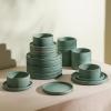 imageStone Lain Bao 24Piece Dinnerware Set Stoneware CharcoalGreen