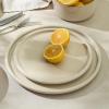 imageStone Lain Eden 24Piece Dinnerware Set Stoneware Plates and Bowls Set Dishwasher and Microwave Safe Dish Dish Set for 8 Dark BlueBeige