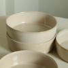 imageStone Lain Eden 24Piece Dinnerware Set Stoneware Plates and Bowls Set Dishwasher and Microwave Safe Dish Dish Set for 8 Dark BlueBeige