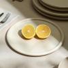 imageStone Lain Eden 24Piece Dinnerware Set Stoneware Plates and Bowls Set Dishwasher and Microwave Safe Dish Dish Set for 8 Dark BlueBeige