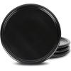 imageStone Lain Eden 24Piece Dinnerware Set Stoneware Plates and Bowls Set Dishwasher and Microwave Safe Dish Dish Set for 8 Dark BlueBlack