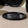 imageStone Lain Eden 24Piece Dinnerware Set Stoneware Plates and Bowls Set Dishwasher and Microwave Safe Dish Dish Set for 8 Dark BlueBlack