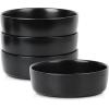 imageStone Lain Eden 24Piece Dinnerware Set Stoneware Plates and Bowls Set Dishwasher and Microwave Safe Dish Dish Set for 8 Dark BlueBlack