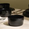 imageStone Lain Eden 24Piece Dinnerware Set Stoneware Plates and Bowls Set Dishwasher and Microwave Safe Dish Dish Set for 8 Dark BlueBlack