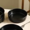 imageStone Lain Eden 24Piece Dinnerware Set Stoneware Plates and Bowls Set Dishwasher and Microwave Safe Dish Dish Set for 8 Dark BlueBlack