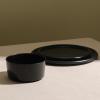imageStone Lain Eden 24Piece Dinnerware Set Stoneware Plates and Bowls Set Dishwasher and Microwave Safe Dish Dish Set for 8 Dark BlueBlack