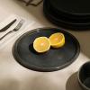 imageStone Lain Eden 24Piece Dinnerware Set Stoneware Plates and Bowls Set Dishwasher and Microwave Safe Dish Dish Set for 8 Dark BlueCharcoal Grey