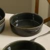 imageStone Lain Eden 24Piece Dinnerware Set Stoneware Plates and Bowls Set Dishwasher and Microwave Safe Dish Dish Set for 8 Dark BlueCharcoal Grey