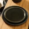 imageStone Lain Eden 24Piece Dinnerware Set Stoneware Plates and Bowls Set Dishwasher and Microwave Safe Dish Dish Set for 8 Dark BlueCharcoal Grey