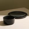 imageStone Lain Eden 24Piece Dinnerware Set Stoneware Plates and Bowls Set Dishwasher and Microwave Safe Dish Dish Set for 8 Dark BlueCharcoal Grey