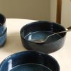 imageStone Lain Eden 24Piece Dinnerware Set Stoneware Plates and Bowls Set Dishwasher and Microwave Safe Dish Dish Set for 8 Dark BlueDark Blue