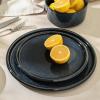 imageStone Lain Eden 24Piece Dinnerware Set Stoneware Plates and Bowls Set Dishwasher and Microwave Safe Dish Dish Set for 8 Dark BlueDark Blue