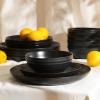 imageStone Lain Elio 4Piece Dinner Plate Set Stoneware BlueBlack