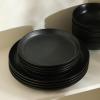 imageStone Lain Elio 4Piece Dinner Plate Set Stoneware BlueBlack