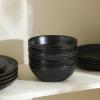 imageStone Lain Elio 4Piece Dinner Plate Set Stoneware BlueBlack