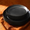 imageStone Lain Elio 4Piece Dinner Plate Set Stoneware BlueBlack