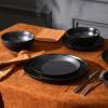 imageStone Lain Elio 4Piece Dinner Plate Set Stoneware BlueBlack