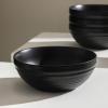 imageStone Lain Elio 4Piece Dinner Plate Set Stoneware BlueBlack