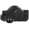imageStone Lain Elio 4Piece Dinner Plate Set Stoneware BlueBlack