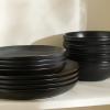 imageStone Lain Elio 4Piece Dinner Plate Set Stoneware BlueBlack