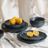imageStone Lain Elio 4Piece Dinner Plate Set Stoneware BlueBlue