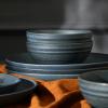 imageStone Lain Elio 4Piece Dinner Plate Set Stoneware BlueBlue