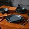 imageStone Lain Elio 4Piece Dinner Plate Set Stoneware BlueBlue