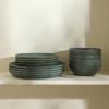 imageStone Lain Elio 4Piece Dinner Plate Set Stoneware BlueGreen