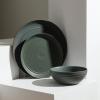 imageStone Lain Elio 4Piece Dinner Plate Set Stoneware BlueGreen