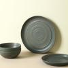 imageStone Lain Elio 4Piece Dinner Plate Set Stoneware BlueGreen
