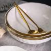 imageStone Lain Florian Porcelain Large and Medium Rectangle Service Platters Black with Gold RimWhite with Gold Rim