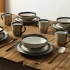 imageStone Lain Lucy Porcelain 16Piece Round Dinnerware Set BeigeBeige