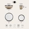 imageStone Lain Lucy Porcelain 16Piece Round Dinnerware Set BeigeBeige