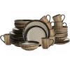 imageStone Lain Lucy Porcelain 16Piece Round Dinnerware Set BeigeBeige